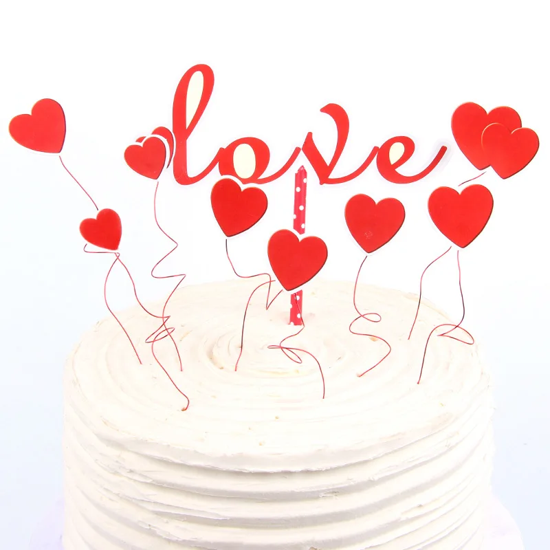 Drapeaux Decoratifs Pour Gateaux D Anniversaire 1 Ensemble Decoration De Gateau Pour Amour Pour Fete D Anniversaire En Famille Fournitures De Decoration Pour Patisserie Aliexpress