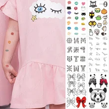 Waterproof Temporary Tattoo Sticker Cartoon Cute Little Mini Stamp Arm Face Hand Fake Tatoo Boy Girl Child Tattoos Body Art 2021