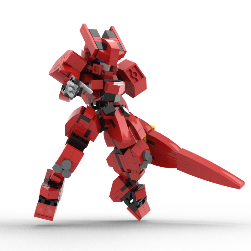 

DIY moc Mech Model Red Wind Change Mech Building Blocks Creative toys for children gifts