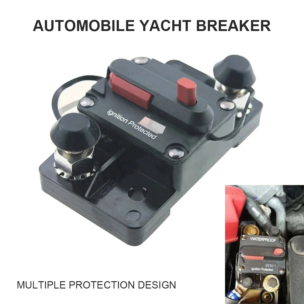 

30A-300A Circuit Breaker Fuse Reset 12-48V DC Car Boat Auto Circuit Breaker Fuse Holder Waterproof