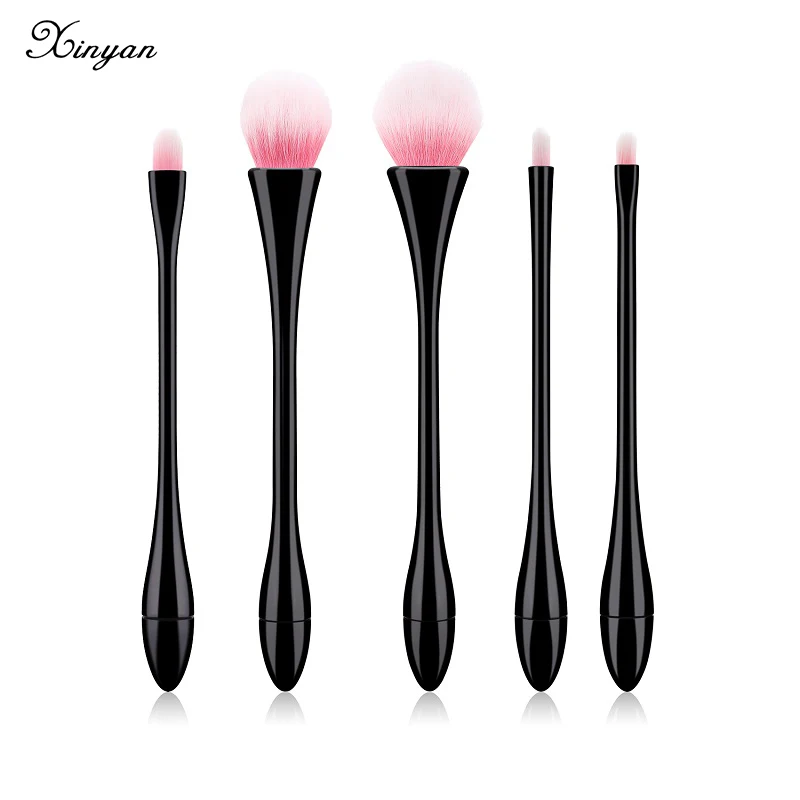 XINYAN Fashion Long Handle Makeup Brush Set Powder Eyebrow Blending Eyeliner Eyelash Cosmetic for Artist Use 5pcs | Красота и