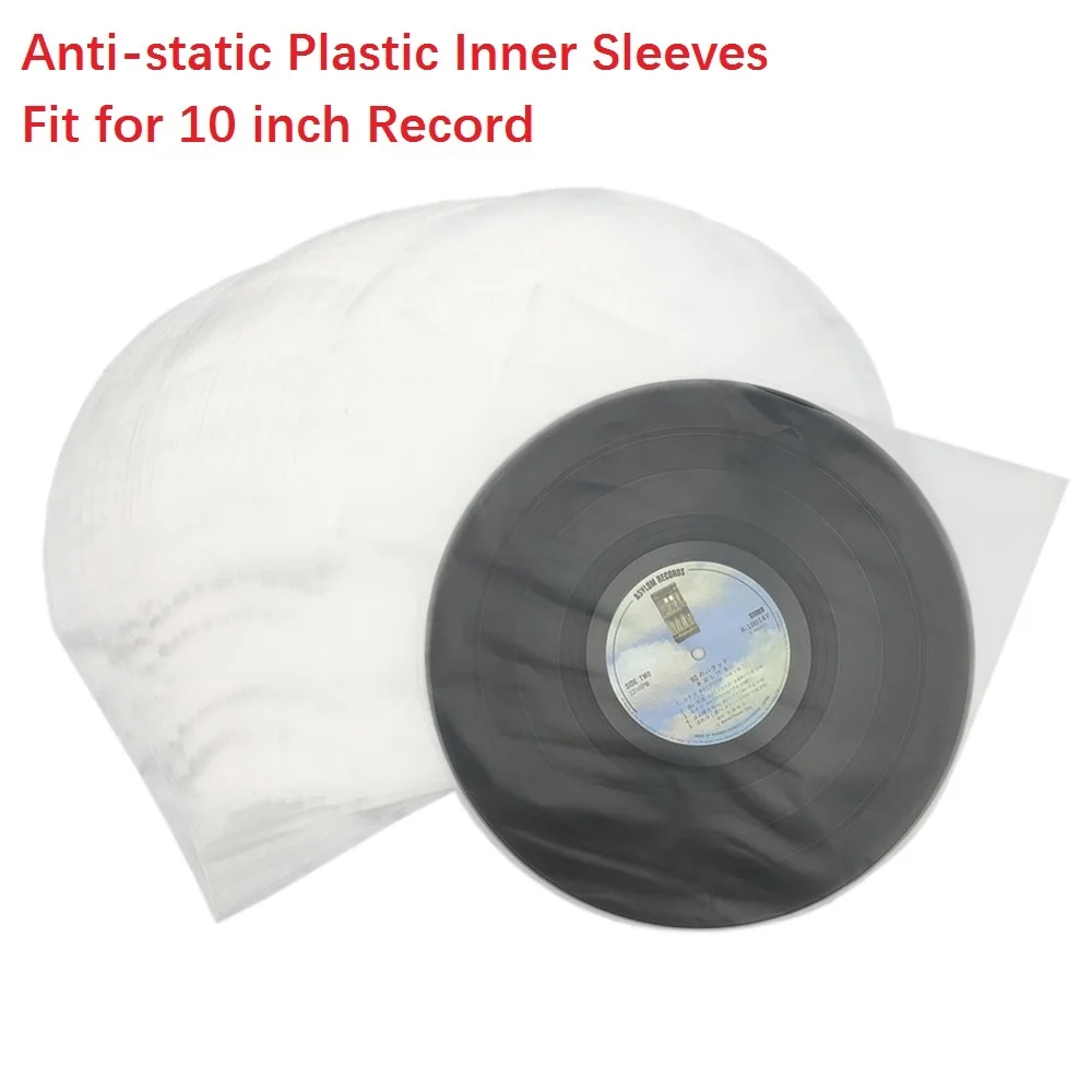 25 Clear Anti static 3 Mil Plastic Vinyl Record Inner Sleeves For 10