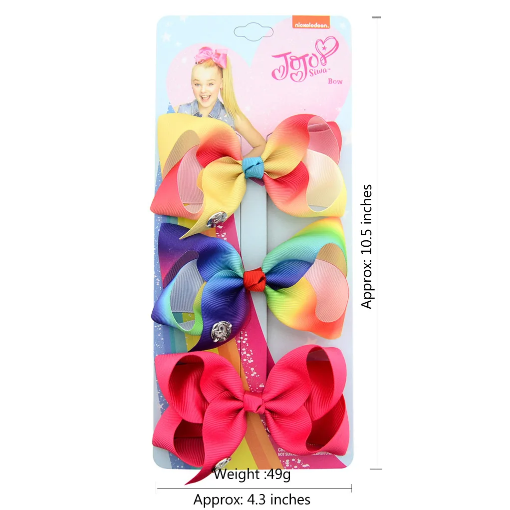 

Hot Selling Children Hair Ornaments Set JOJO Upturned Flower 3-Color One Card Bow Barrettes Baby Headdress 905
