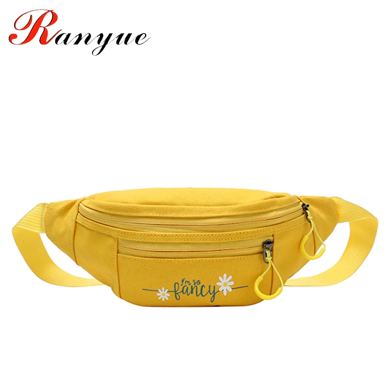 Модные холщовые поясные сумки для женщин, банановые бум, поясные сумки, однотонные желтые сумки для живота, сумка на плечо, женская сумка, Sac Ceinture Femme