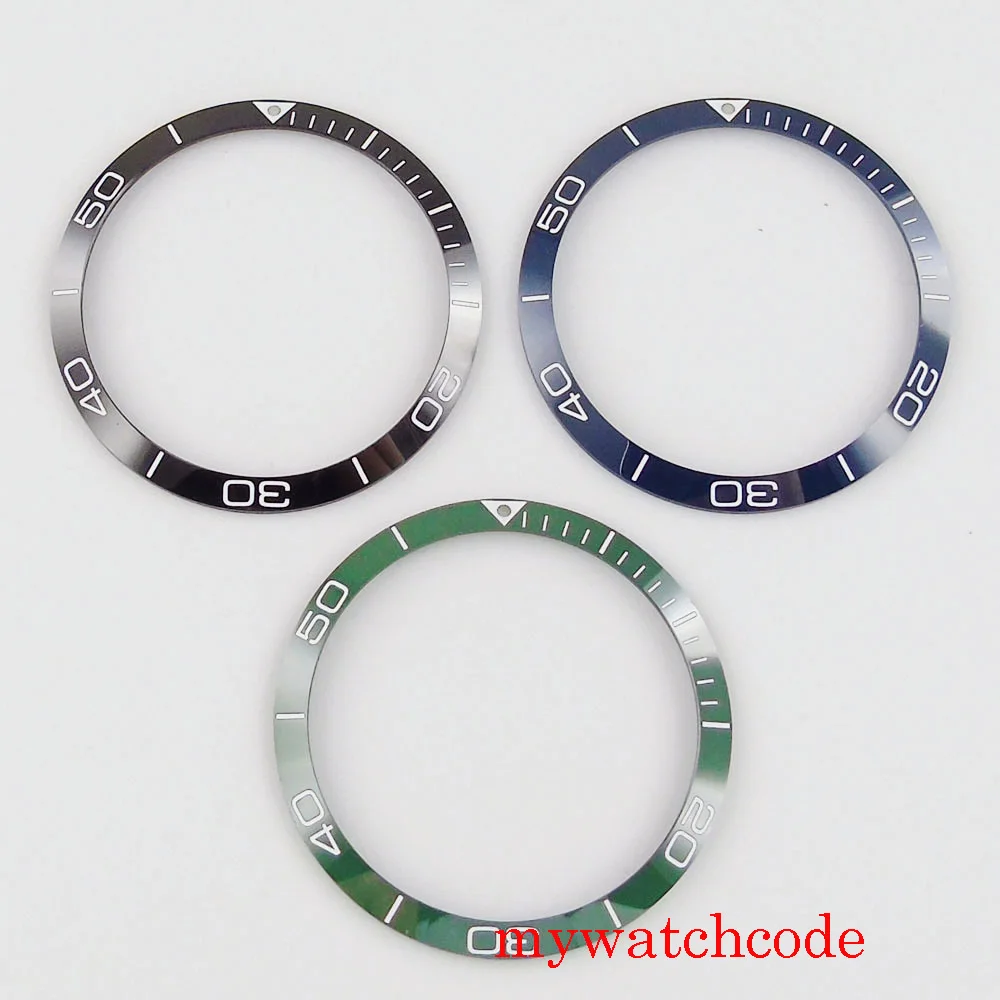 

39.2mm corgeut black/green/blue ceramic bezel insert fit 41mm corgeut watch watch replacement watch accessories