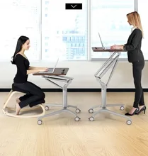 Table multifonctionnelle pneumatique réglable pour ordinateur portable, Table de conférence, pour la maison et le bureau