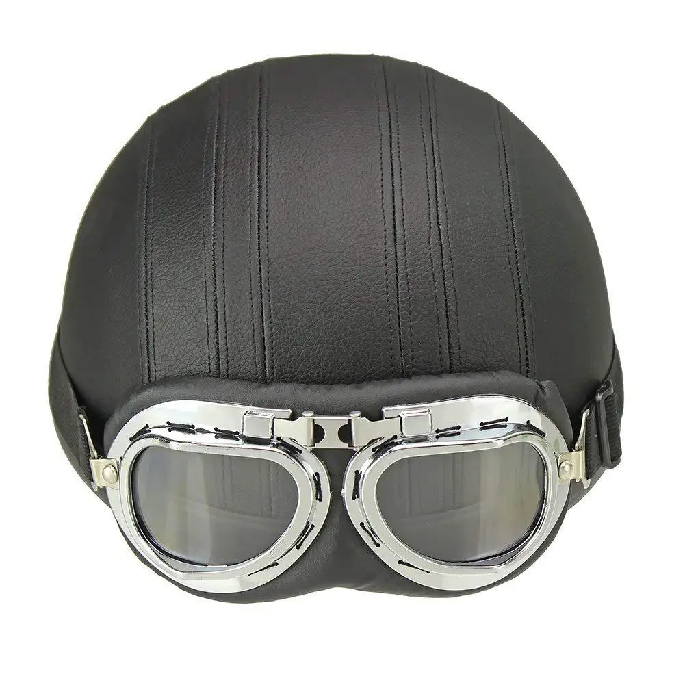 Мотоциклетный шлем унисекс для мужчин и женщин с открытым лицом Половина козырька защитные очки защитный шлем