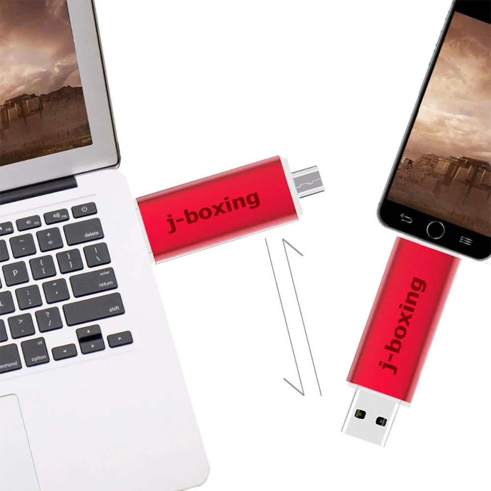 J-boxing OTG USB флеш-накопитель 64 ГБ 32 ГБ 16 ГБ 8 ГБ Pendrives Micro USB 2,0 Memory Stick для Android Phone ПК Macbook многоцветный