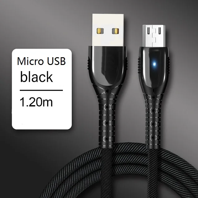 Black For 3A Micro USB C кабель 5A Supercharge type C кабель для huawei p20 lite 3A Micro USB провод для быстрой зарядки для samsung S9 S8 Note 9 USB кабель - Цвет: Black For 3A Micro