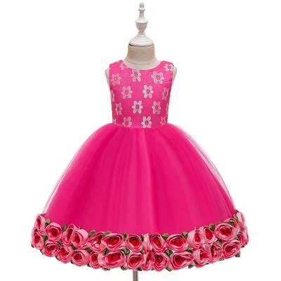 Free Ship Girl Wedding Dress Children First Holy Communion Formal Christmas Princess Party Prom Dress for Girl Birthday party