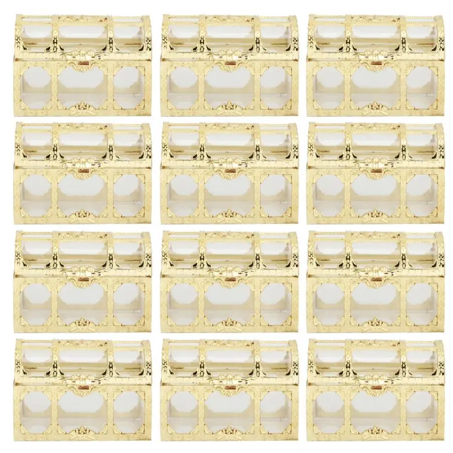 Золотой 12 шт. в упаковке, полый, для конфет коробки конфет контейнер Ornamnet подарок Jar Украшения для Свадебная вечеринка, день рождения ребенка, Подарочная упаковочные коробки для печенья - Цвет: Золотой