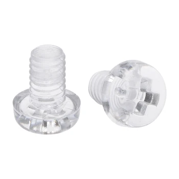

uxcell Threaded Nylon Phillips Cross Pan Head Machine Screws Bolts M4x6mm Transparent