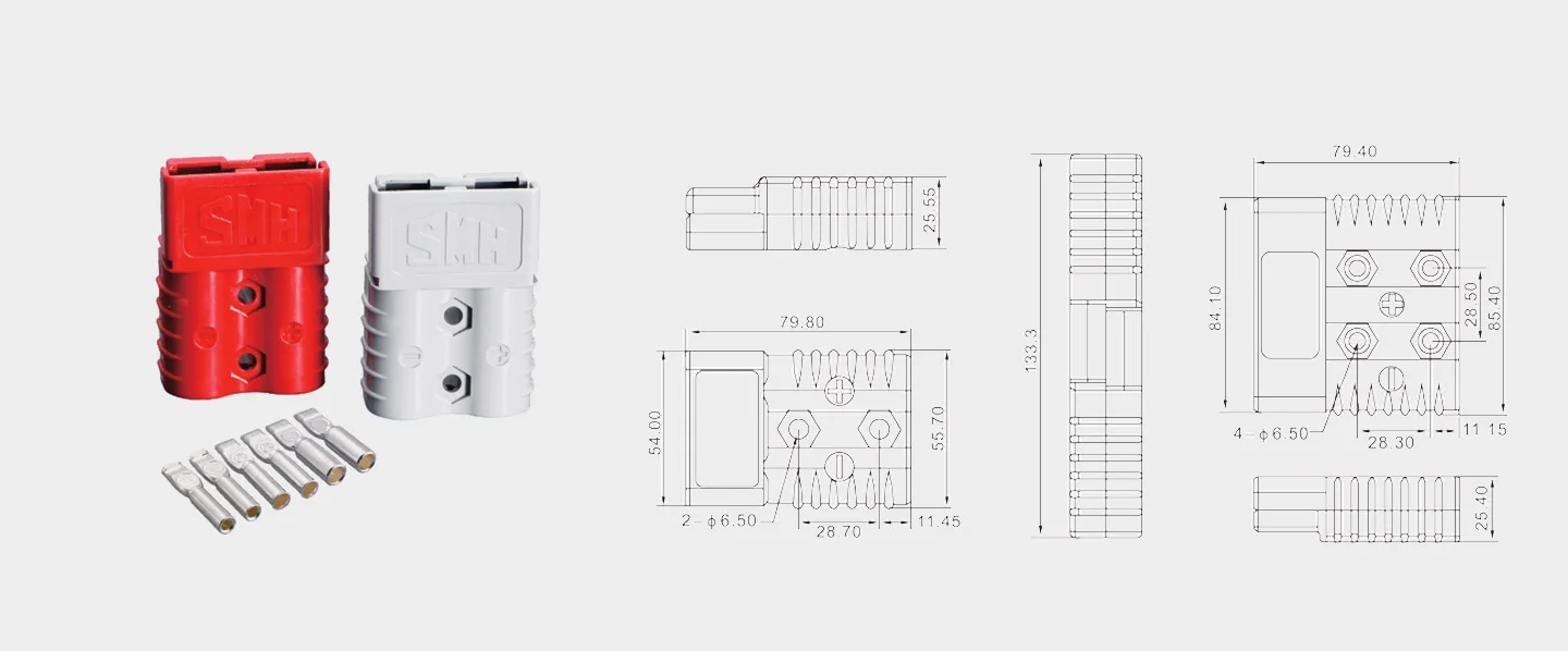 5 шт./лот разъем Anderson conector 175A 1/0 2/4, разъем Anderson, клемма для аккумулятора, солнечный разъем, ручка, Dustyproof крышка