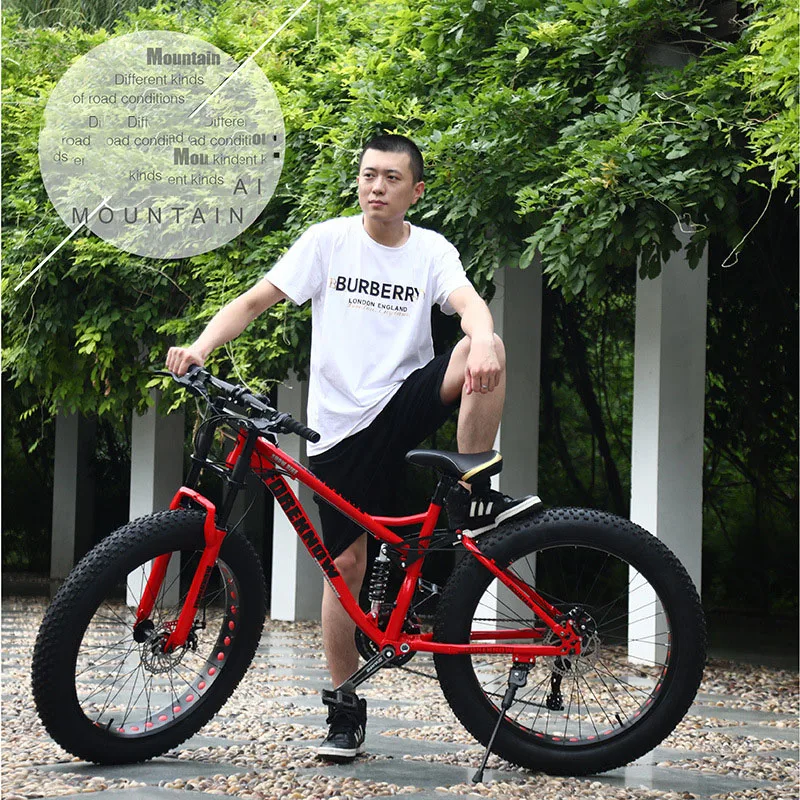 Multi-speed Cross-country 26inch Snow Bike Adult Extra wide 4.0 Large Tire Mountain Bike Male Female Cycling Students Bicycle