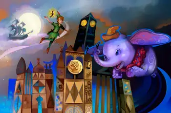 

Jmine Div 5D Dumbo Baby Elephant Peter Pan Full Diamond Painting cross stitch kits art Cartoon 3D paint by diamonds