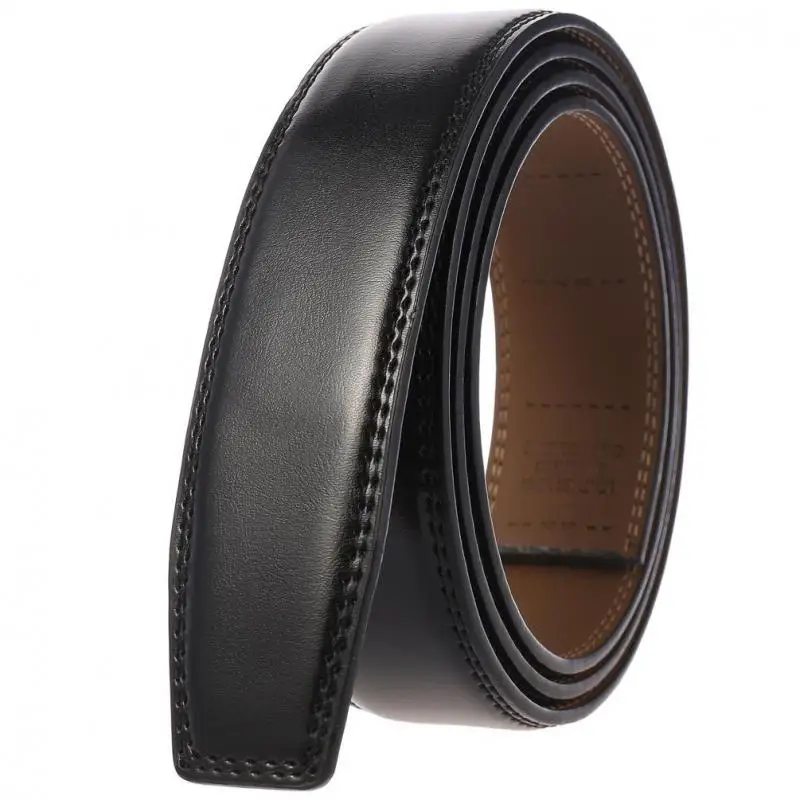 

New 3.5CM wide Genuine Leather belt 100% pure cowhide men's belt high quality headless automatic buckle belt