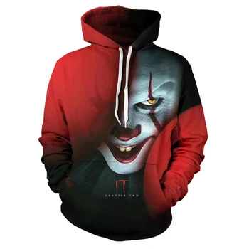 

Fashion wild brand men and women hoodies 3D printing funny clown hoodies 2019 autumn and winter hot casual street hip hop hoodie