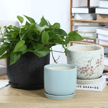 

Flowerpot Ceramic Extra Large Epipremnum Aureum Office Indoor Desktop Extra-large European Style Ceramic Large Flower Pot