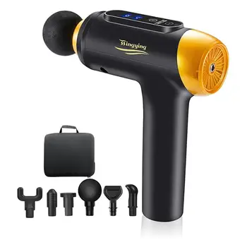 

6 Head Massage Gun Muscle Relaxation Massager Vibration Fascial Gun Fitness Equipment Noise Reduction Design For Male Female