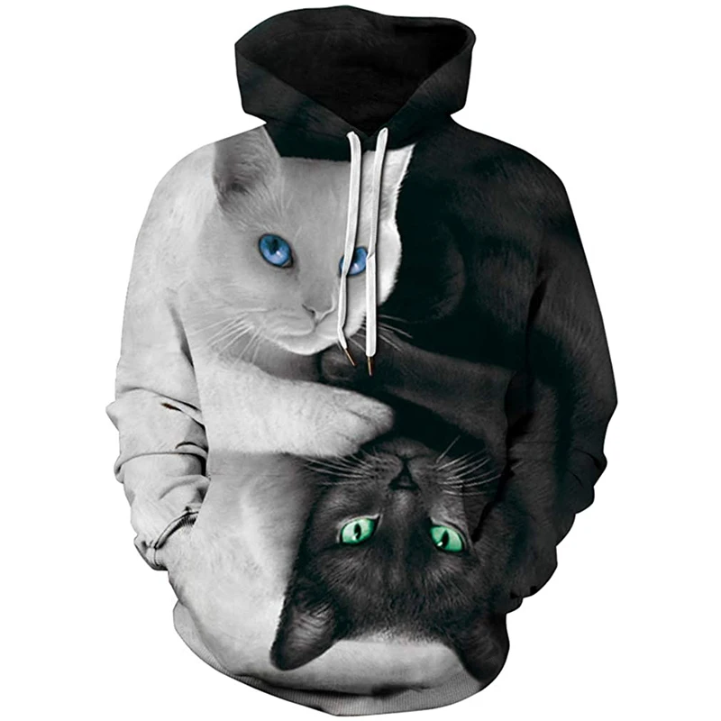 Custom 3D graphic printed sweatshirt cool and realistic pullover sports hooded for men women | Мужская одежда