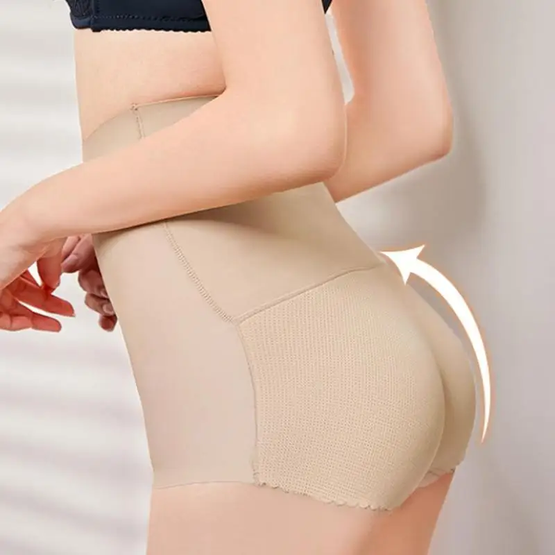 shapewear for dresses Women Underwear Slimming Tummy Control Body Shaper Butt Lady Briefs Padded Fake Lifter Butt High Waist Push Up Pants Plus Size tummy control shapewear