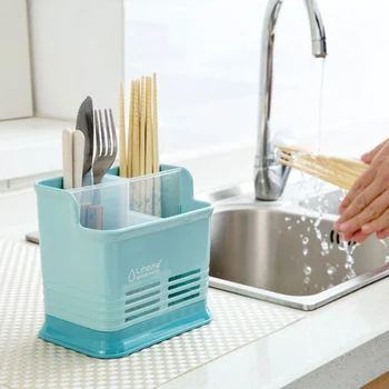 

Multi-functional Tube Kitchen Tableware Spoon Fork Chopsticks Storage Organizer Rack Holder Toothbrush Drainer Drain Tools