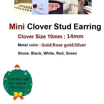 

Elegant Hot Brand Stud Earring Women In Sterling Silver 925 Set Multi-color Natural Stone Original Bijoux Top Quality 10mm/14mm