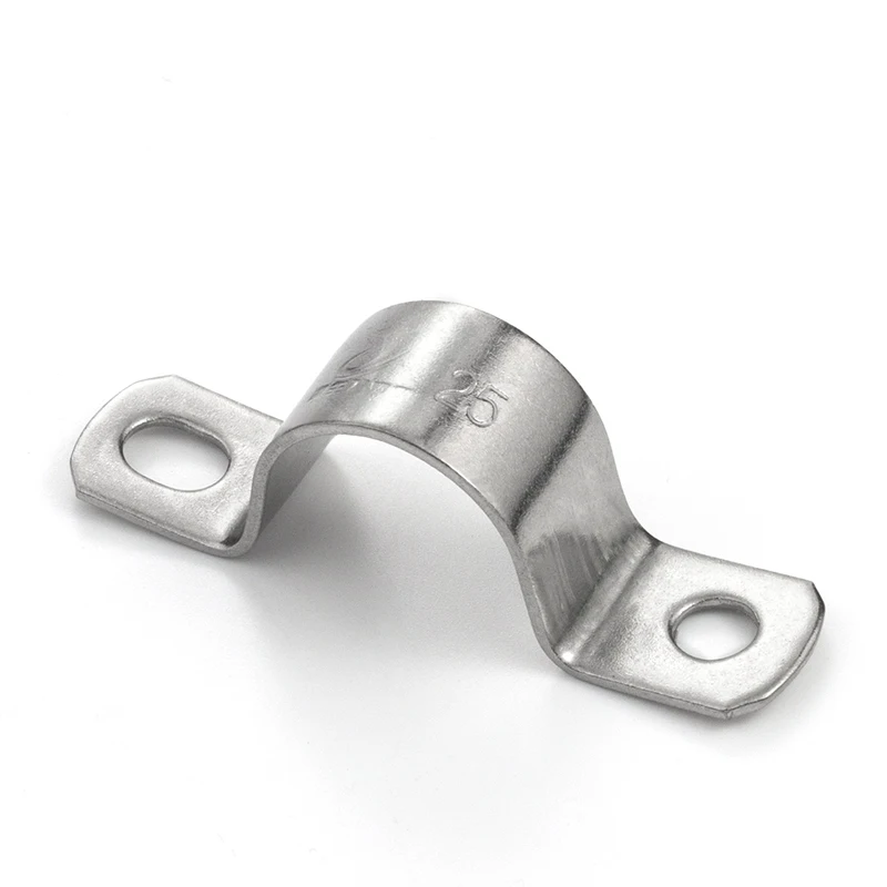 Pipe Clamps Hose Clamps Throat Clamps 304 Stainless Steel Various Kinds Of Models Thickened U-Shaped Horseback Pipe Saddle Clamp Buckle Throat Hoop Water Pipe Clamp