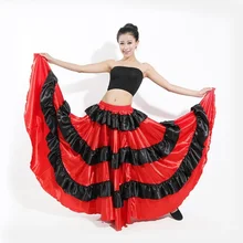 Cheap FEECOLOR Women Belly Dance 360 Degree Circle Big Skirt Costume Spanish Dances Bull Skirt Flamenco Cheap FEECOLOR Women Belly Dance 360 Degree Circle Big Skirt Costume Spanish Dances Bull Skirt Flamenco