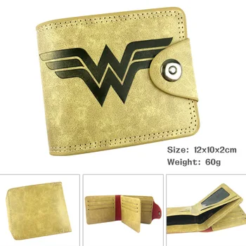 

Marvel women's short half fold BUTTON WALLET embossed leather wallet for men and women