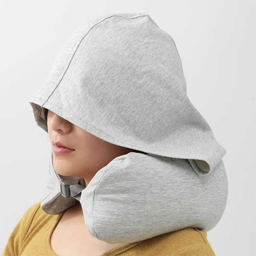 

HobbyLane Multi-functional U-shape Travel Pillow Travel Essential Business Trip Shading Rest Hat Office Nap Pillow Accessories