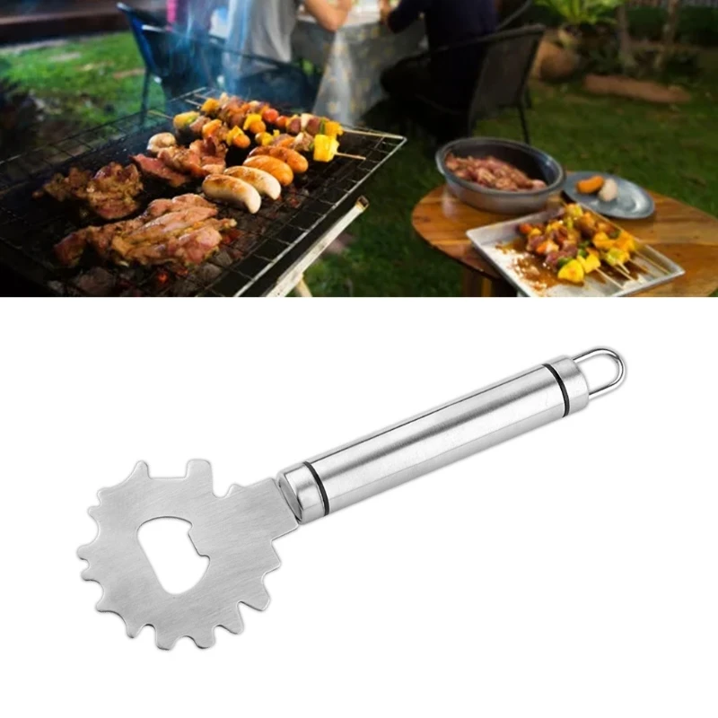 Stainless Steel BBQ Grill Scraper Grill Grate Gadget Cleaner for Barbeque Cleaning Camping Accessories Gifts bbq cleaning tools