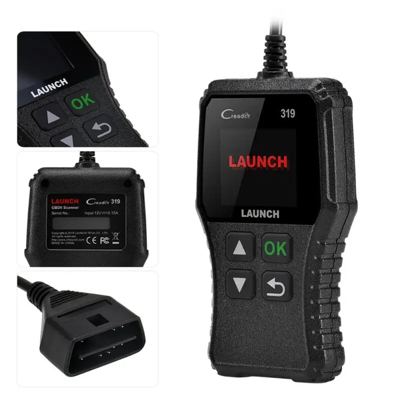 Портативный многоязычный автомобильный считыватель кодов двигателя OBD2 сканер