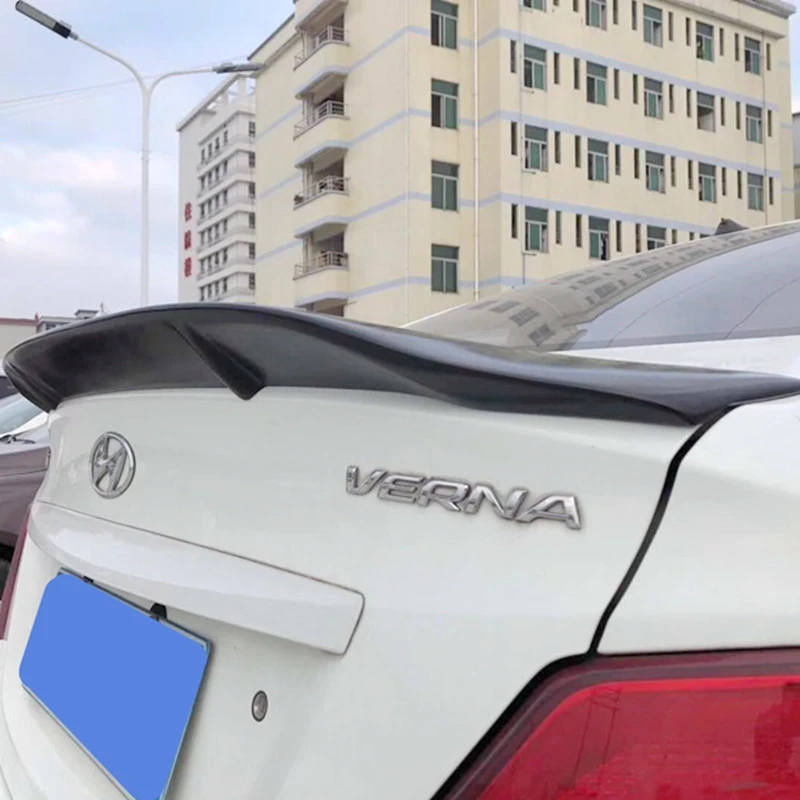 FOR hyundai verna spoiler 11 12 13 14 15 Carbon fiber/FRP rear tail wing spoiler FOR hyundai Accent High quality trunk tail fin