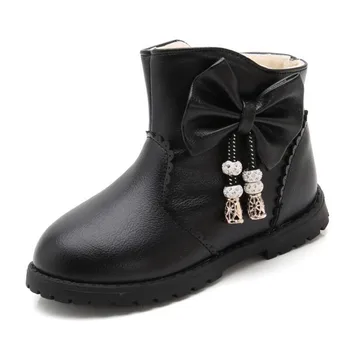

2019 New Winter Children Shoes PU Leather Waterproof Martin Boots Kids Snow Boots Brand Girls Boys Rubber Boots Fashion Sneakers
