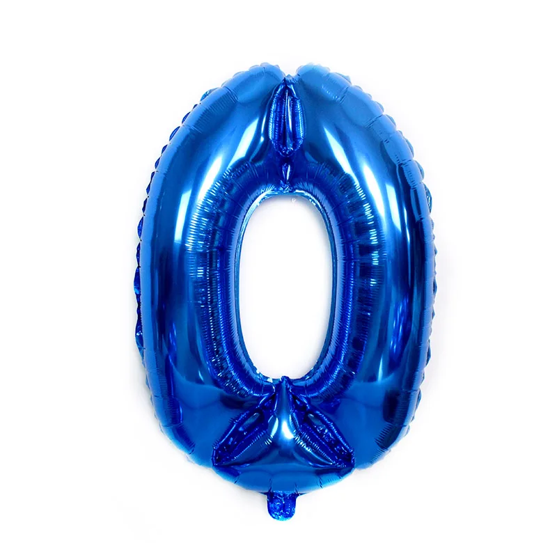 32in DP blue 0 32 дюйма шара с цифрой 1st День Рождения украшения для детей 18 цифры синие шары Свадебные рисунок Выпускной вечерние воздушные шары - Цвет: 32in DP blue 0