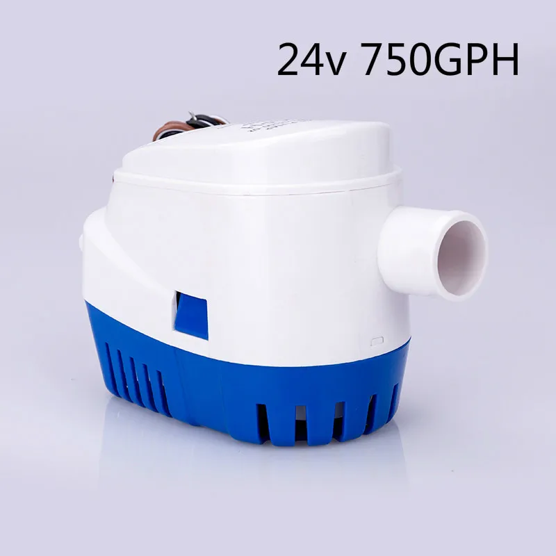 24V750GHP DC автоматические Трюмные насосы водяной насос 12 V/24 V 1100GPH для погружного Авто Топливный насос с Поплавковый выключатель Морская Лодка приманка для рыбы - Цвет: 24V750GHP
