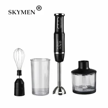 

4 in 1 Multi-Purpose Immersion Blender 3-Speed Hand Blender with Leaf Stainless Steel Blades for Baby Food Juices Sauces
