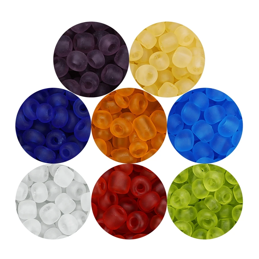 Cheriswlery 3060 Perline In Vetro Smerigliato 4 Mm - 18 Colori - Per Creazione Gioielli