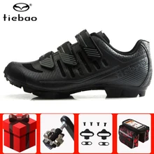 Tiebao велосипедная обувь мужские кроссовки Sapatilha Ciclismo Mtb дышащая обувь для горного велосипеда с самоблокирующимся SPD педалями обувь для езды на велосипеде
