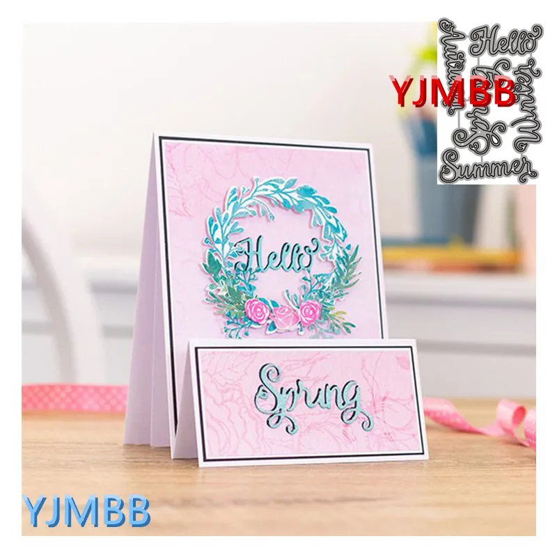 YJMBB 2021 Новое украшение с английским алфавитом #1 металлические Вырубные штампы