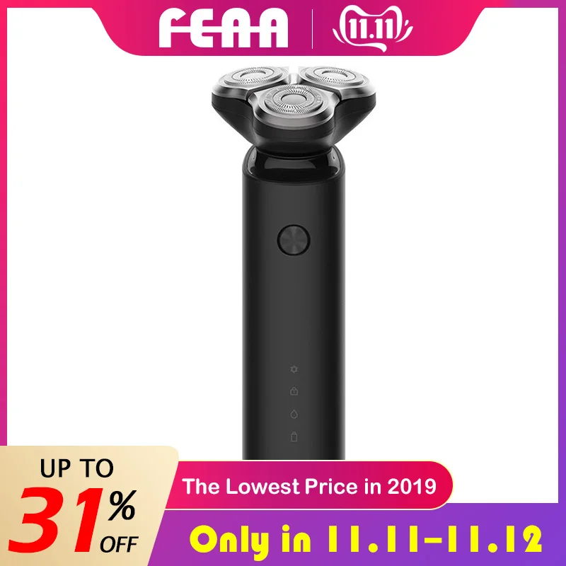 

XIAOMI Electric Shaver Portable 3 Flex Razor Head Dry Wet Shaving Washable beard trimmer trimer Waterproof Blade Electric Shaver