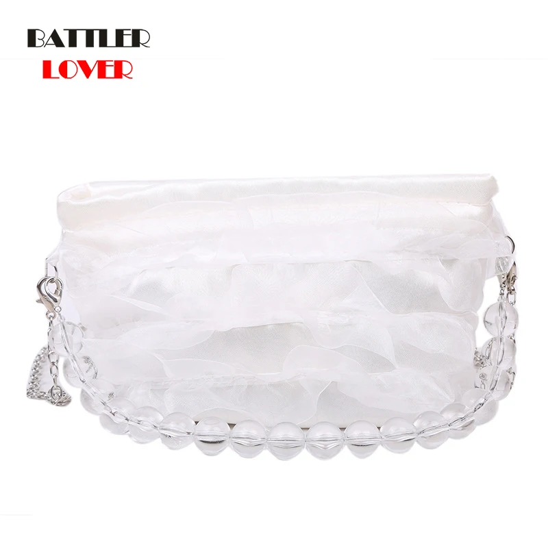 2020 Fashion New Female Square Ruffles Tote Bag Quality Women