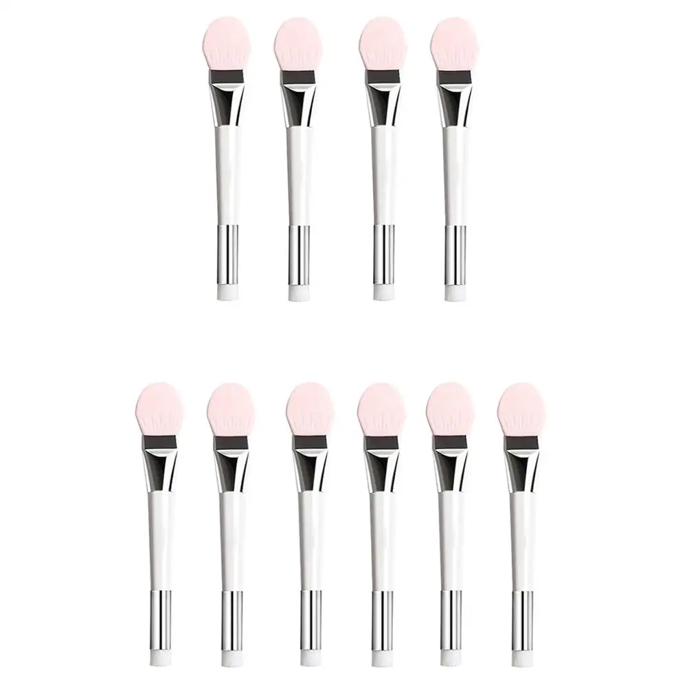 

10 pieces Pore Refining Brush and Mask Tool, Silicone Spatula, Gentle, Versatile, Applies Foundation Mess-Free