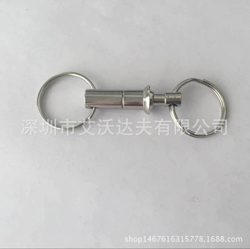 

Foreign Trade Supply of Goods Fast Disassembly Key Ring Separation-Removable Buckle Shuanghuan Keychain Outdoor Picture Key Ring