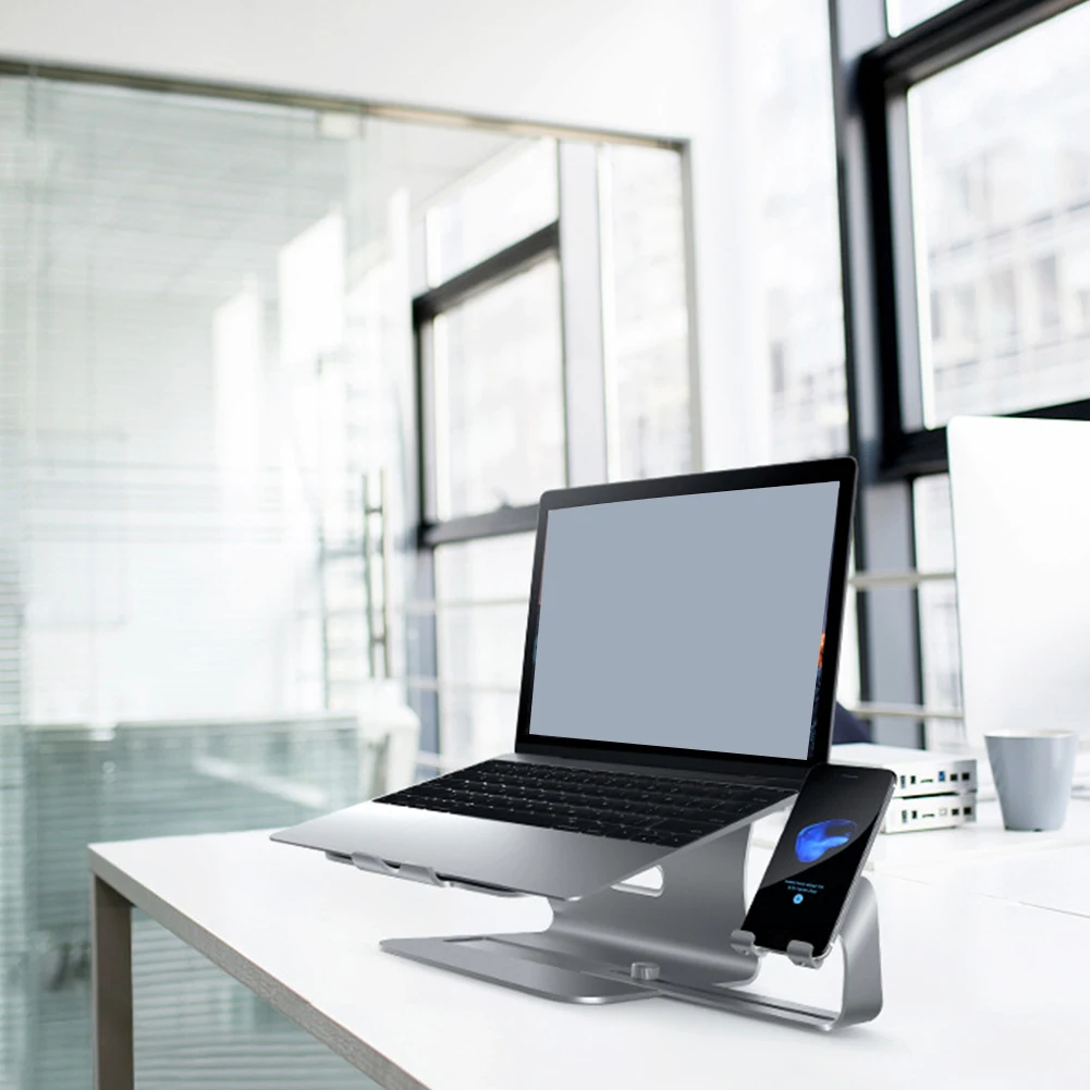 Эргономичный нескользящий офисный кронштейн охлаждающая подставка для компьютера Портативная подставка для ноутбука настольная подставка для ноутбука из алюминиевого сплава Универсальная