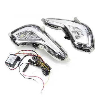 

1 Pair 12V Car Auto LED Daytime Running Light Lamp Dual Colors DRL Fits for Hyundai Accent 2012-2017