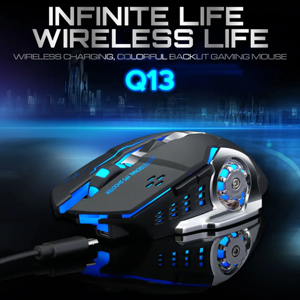 

LED Backlight Computer Gaming Mouse Wireless Chargable Gaming Mouse High sensitivity Mause inalambrico PC&Laptop Accessories D30