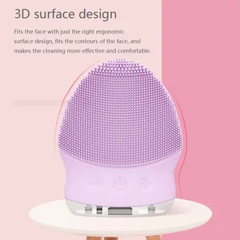 

Electric Silicone Cleansing Instrument Control Oil Shrinking Pores Facial Cleaning Skin Massage Face Cleansing Brush*i