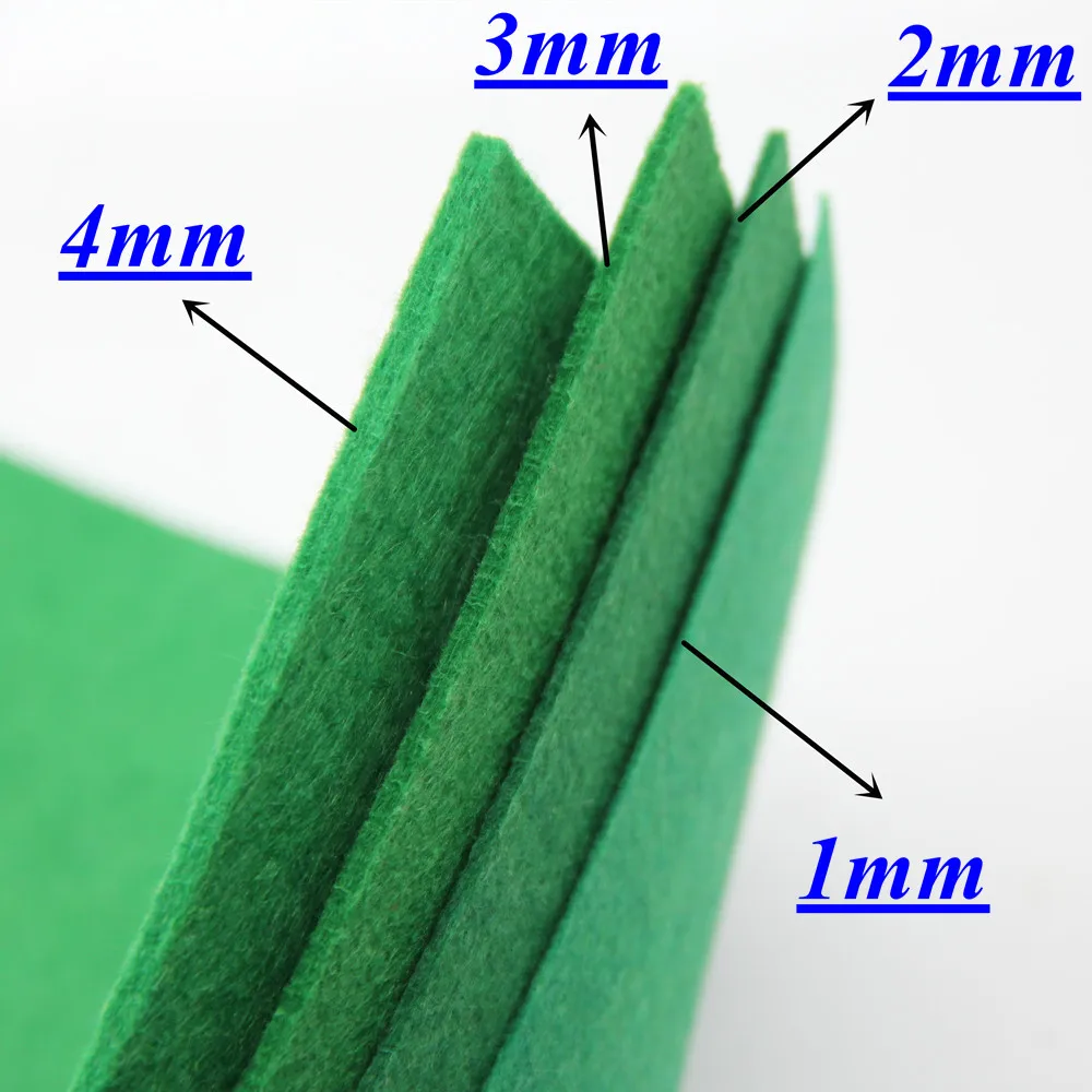 4pcs 1/2/3/4MM 30*30CM Colorful Cloth Felt Fabric DIY Sewing Toys Needlework Bundle Handmade Polyester Materials Home Decor